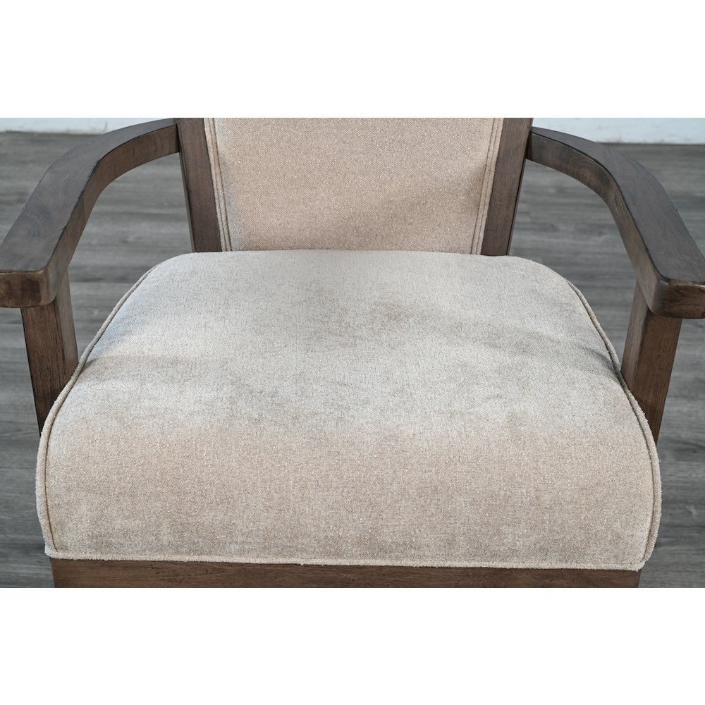Game Chair with Casters, Beige Fabric. Picture 7