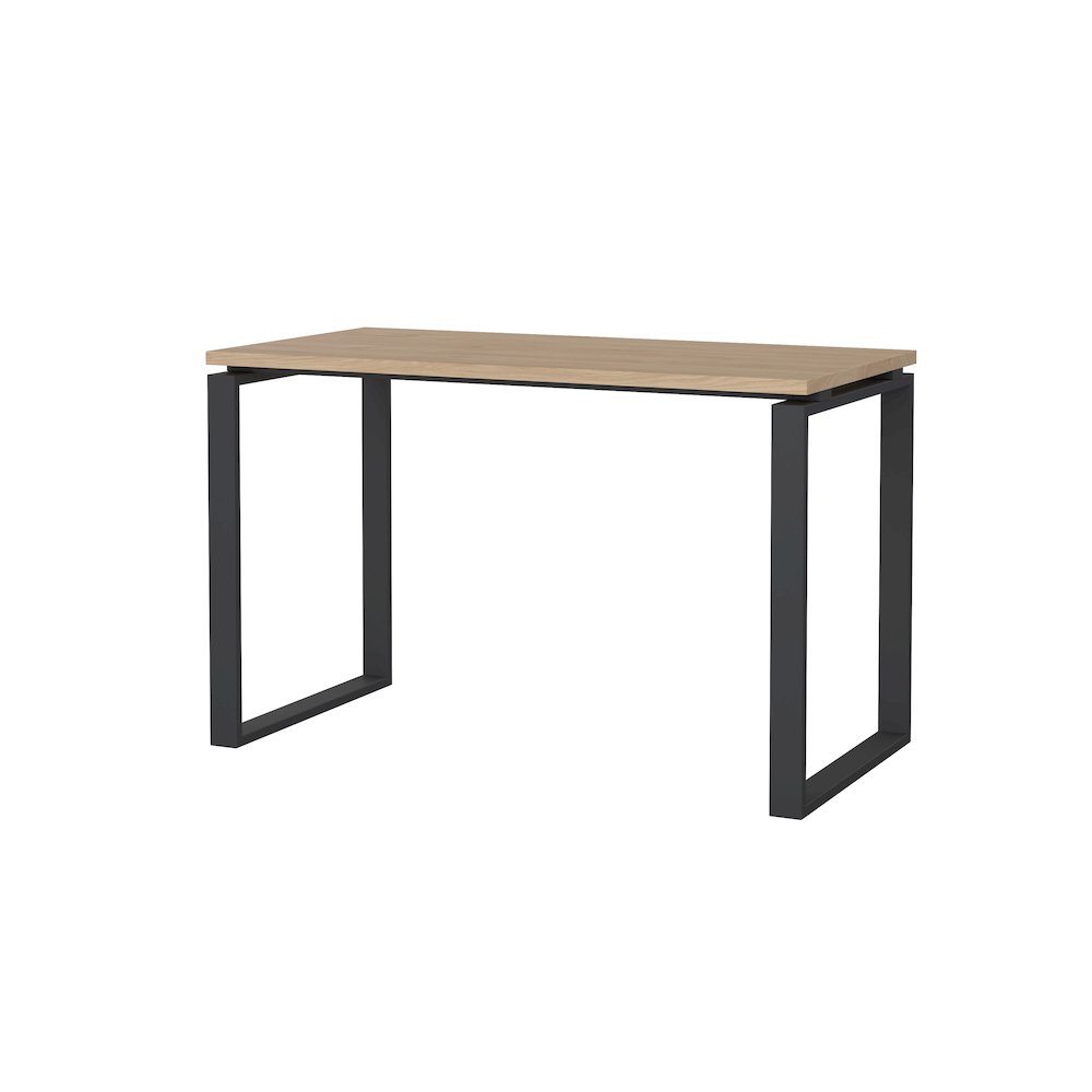 Sign Home Office Writing Office Desk, Jackson Hickory/Matte Grey. Picture 6