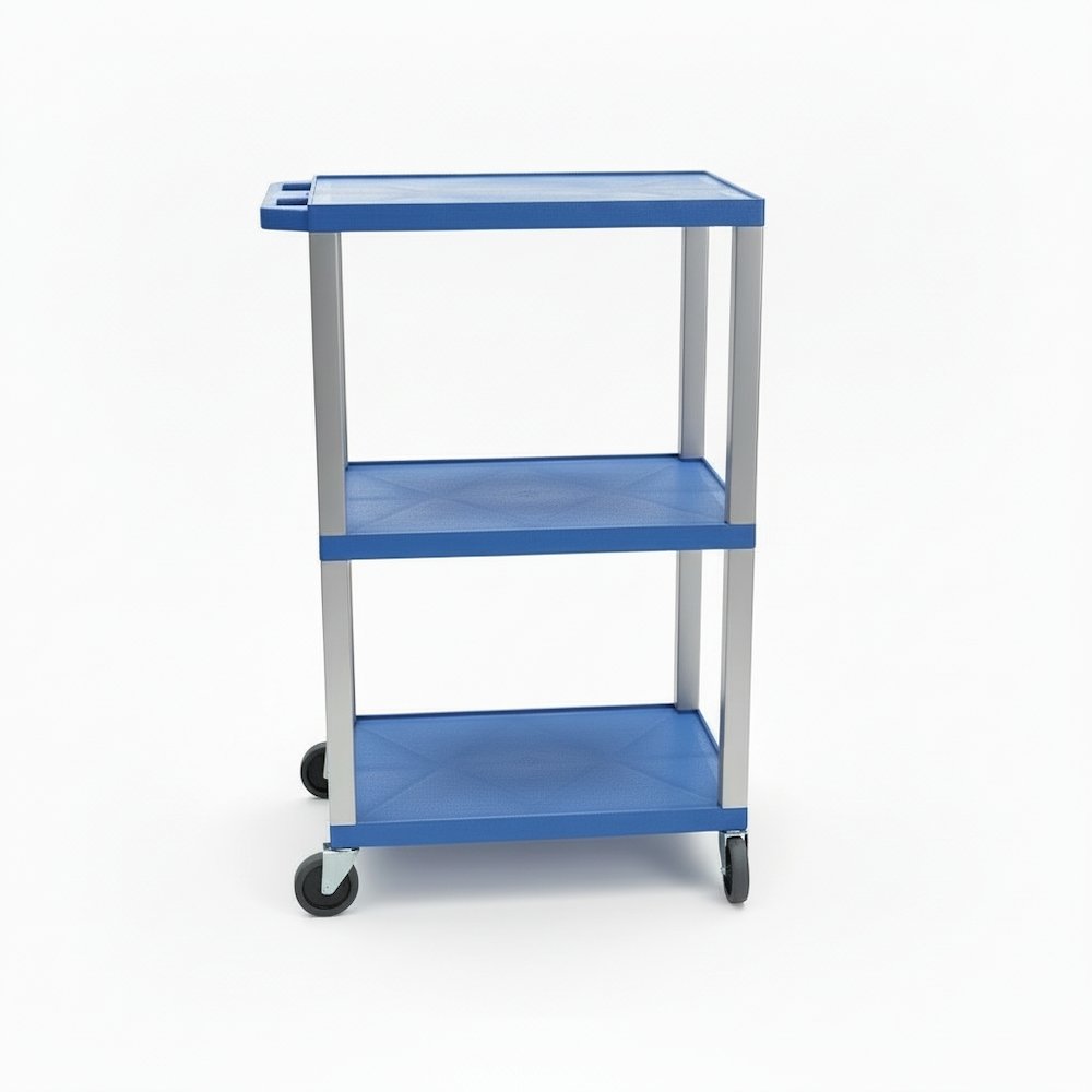 TUFFY 42" H Three-Shelf Multi-Purpose Utility Cart, 24" W x 18" D. Picture 2