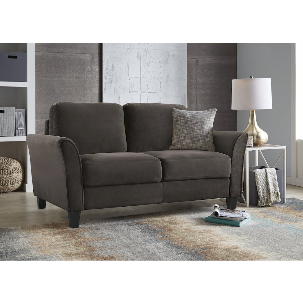 Westin Loveseat Curved Arm Coffee. Picture 7