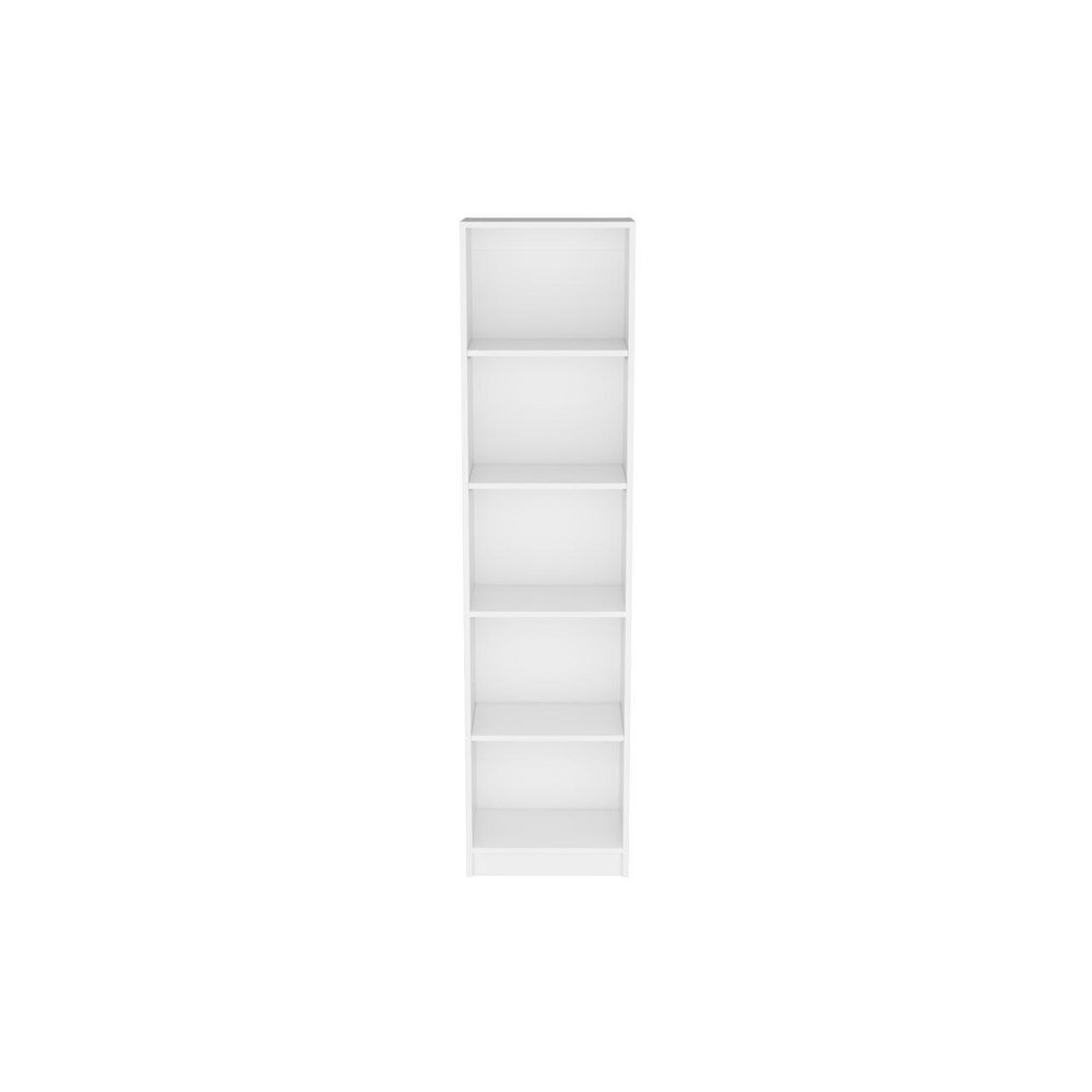 Bookcase XS Benzoni with Slim Design and Spacious Display, White. Picture 1