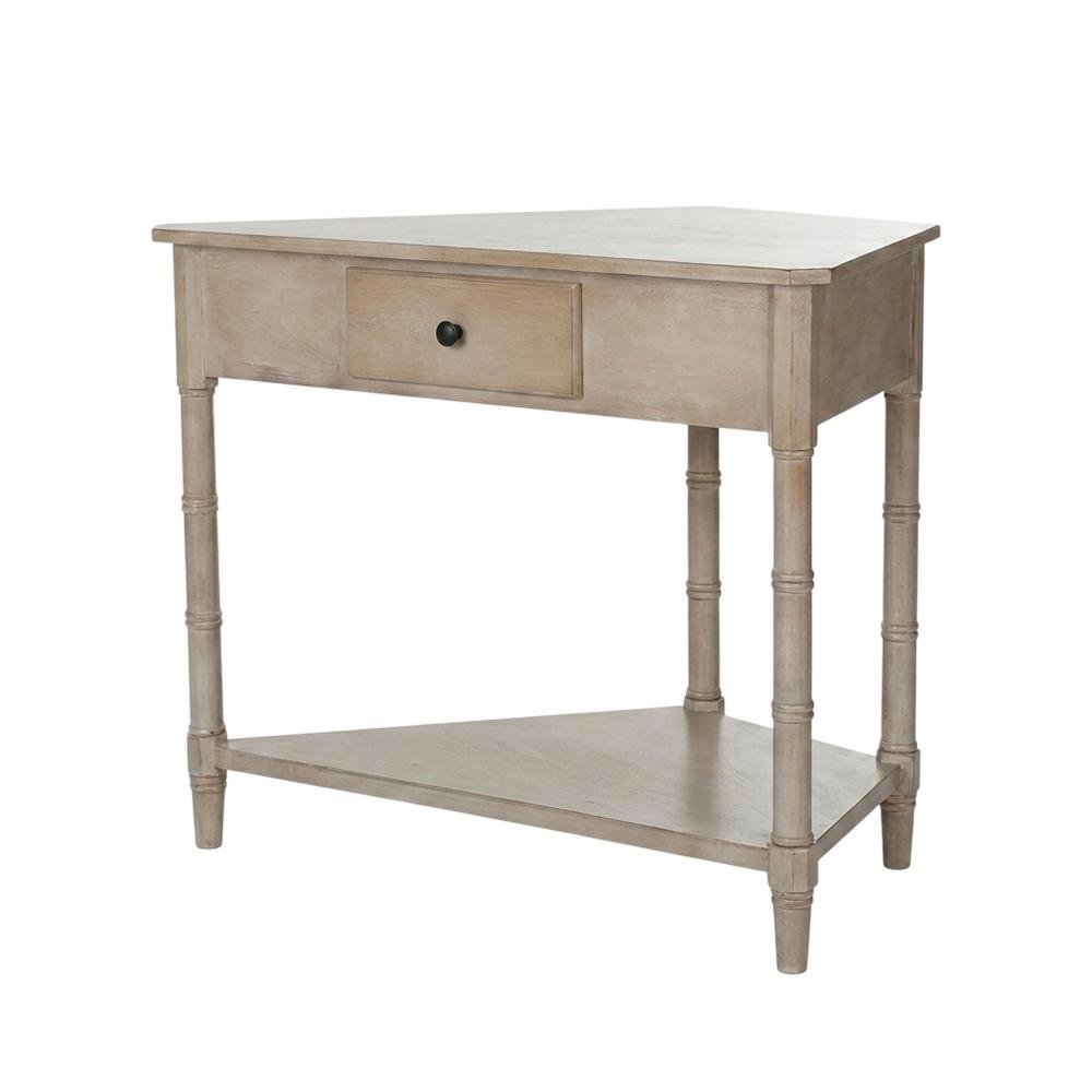Corner Table with Storage Drawer in Modern Design for Compact Living. Picture 1