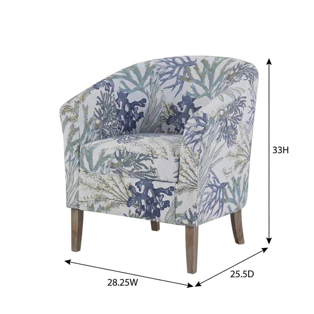 Oceanside Armchair with Fabric Upholstery and Wooden Frame for Stylish Comfort. Picture 7
