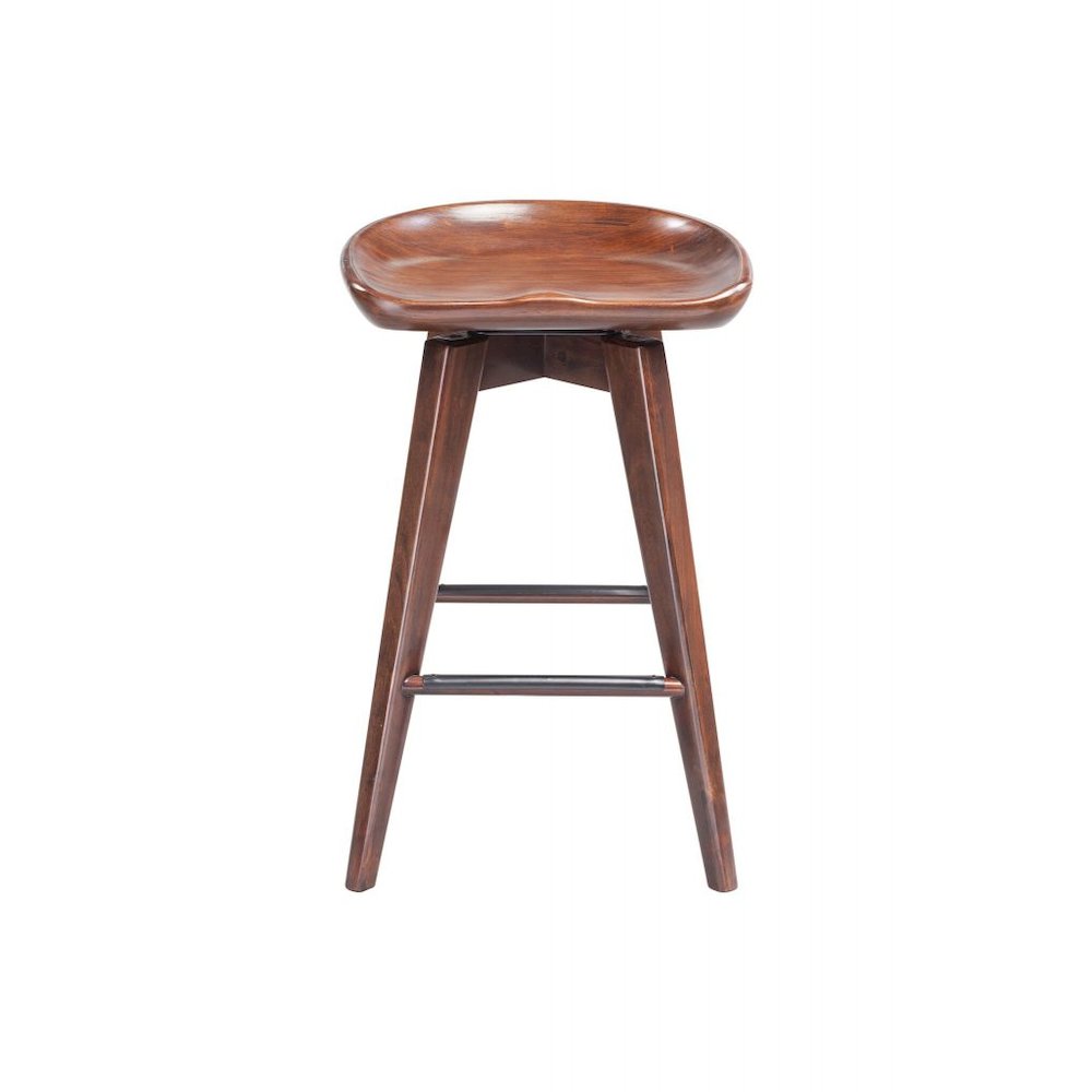 24" Bali Swivel Stool, Cappuccino. Picture 1