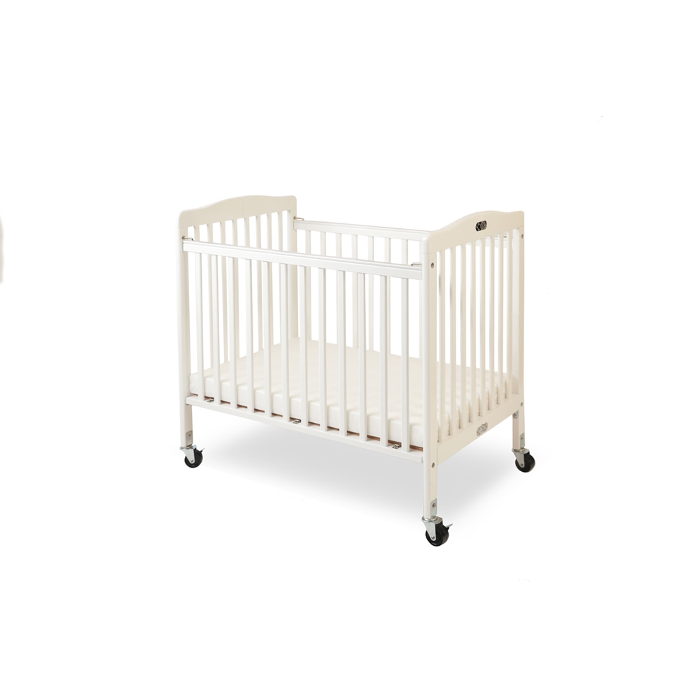 The Little Wood Crib-Mini/Portable Folding Wood Crib-White. Picture 1