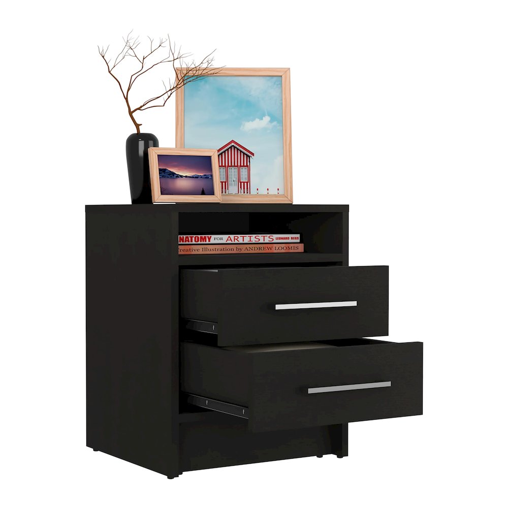 Greter Nightstand Black MDF. Picture 2