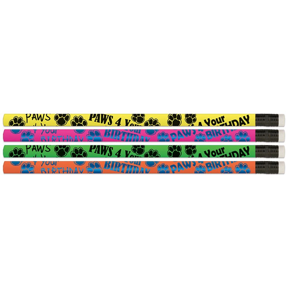 Paws 4 Your Birthday Pencils, 12 Per Pack, 12 Packs. Picture 1