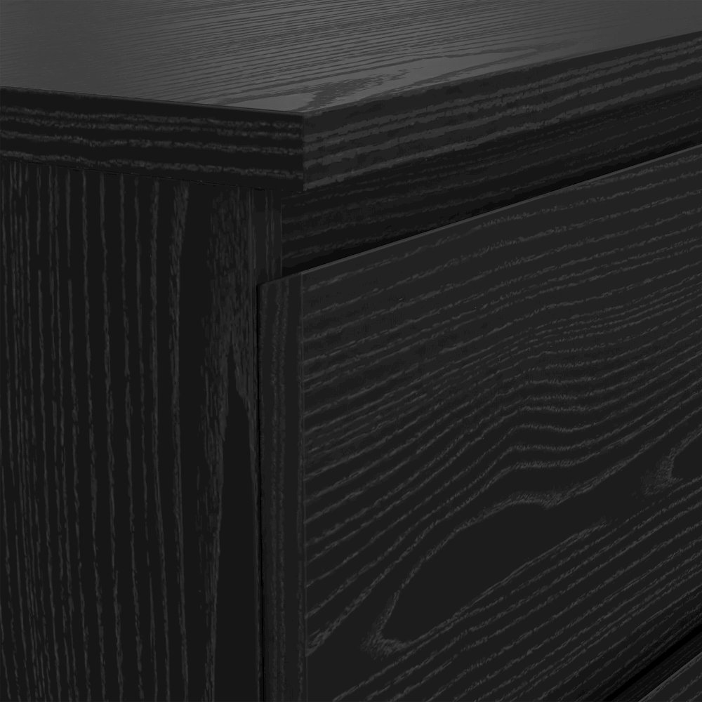 Scottsdale 3-Piece Bedroom Set - Chest And Nightstand Set Of 2, Black Woodgrain. Picture 4