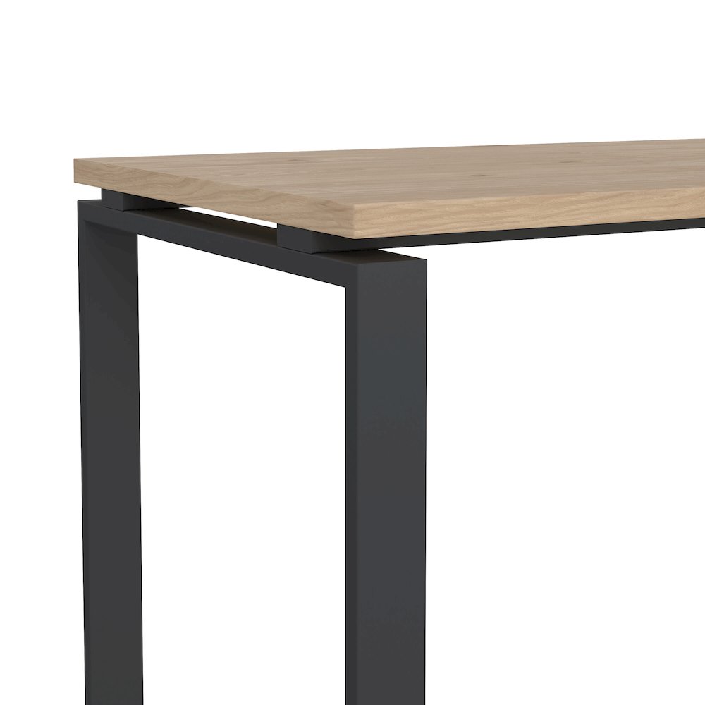 Sign Home Office Writing Office Desk, Jackson Hickory/Matte Grey. Picture 5