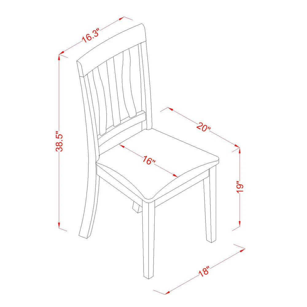 DUAN6-BLK-C 6 Pc Kitchen nook Dining set - Dinette Table and 4 Kitchen Dining Chairs in addition to Bench. Picture 5