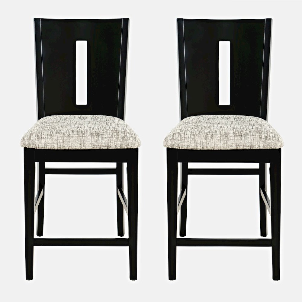 Urban Icon Contemporary Slotback Upholstered Counter Stool (Set of 2). Picture 1