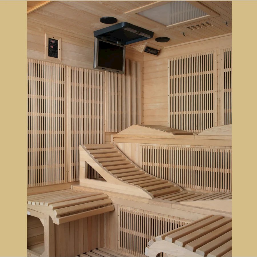Monaco 6-person Ultra Low EMF (Under 3MG) FAR Infrared Sauna (Canadian Hemlock). Picture 3