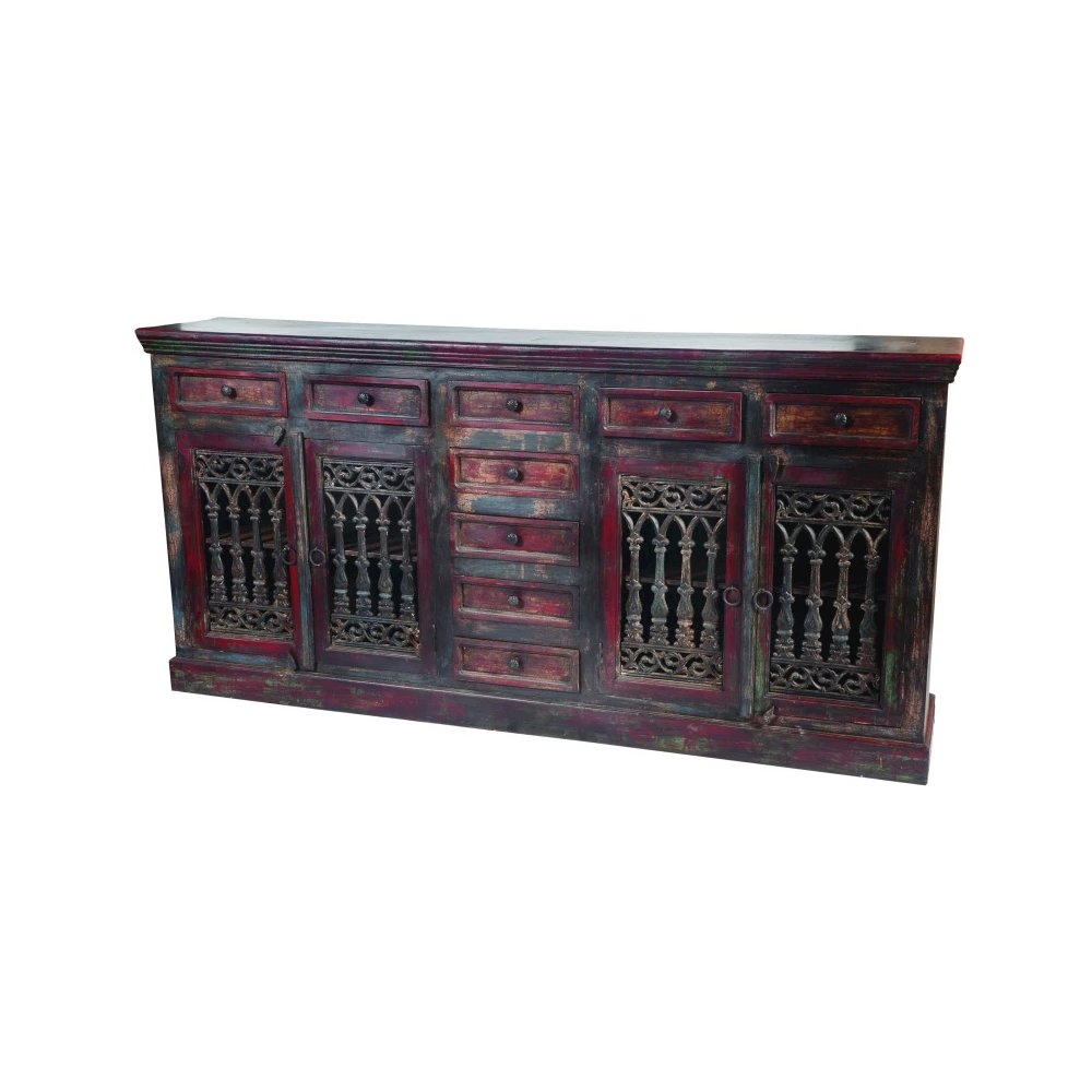 Arvada 4-Door, 9-Drawer Buffet in Brown. Picture 1