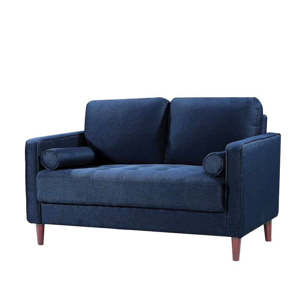 Langford Loveseat Navy Blue. Picture 1