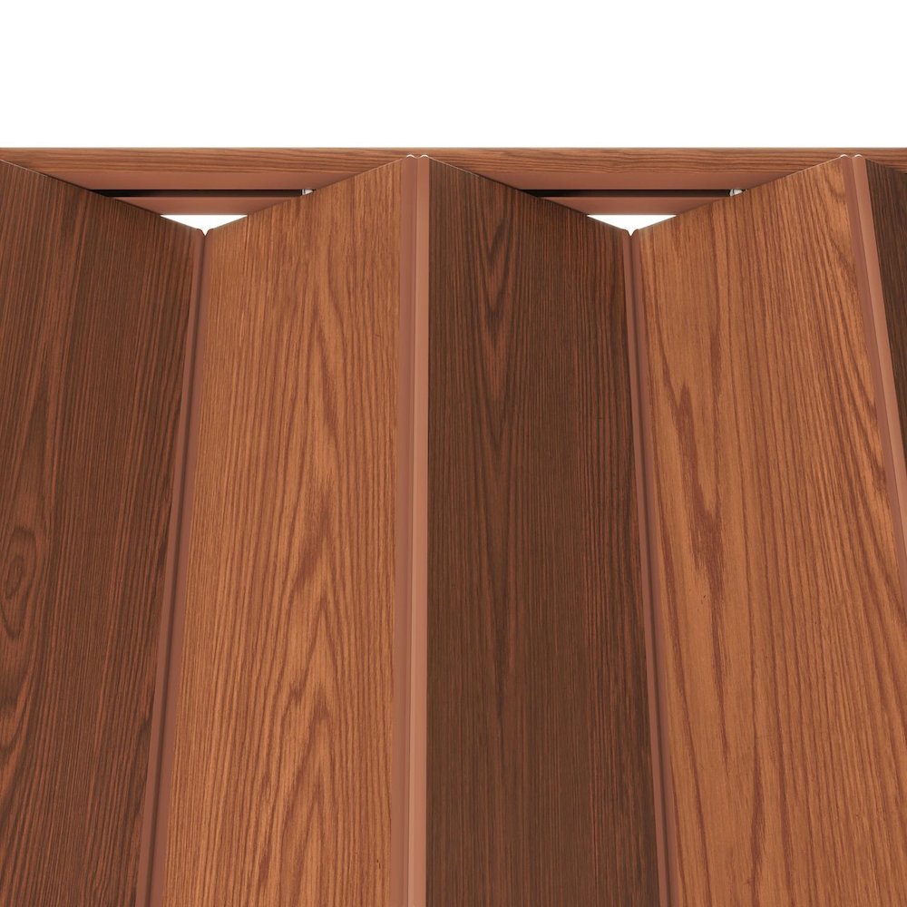 48" W Double Walled Foldable Heavy Duty Accordion Doors, Walnut. Picture 8
