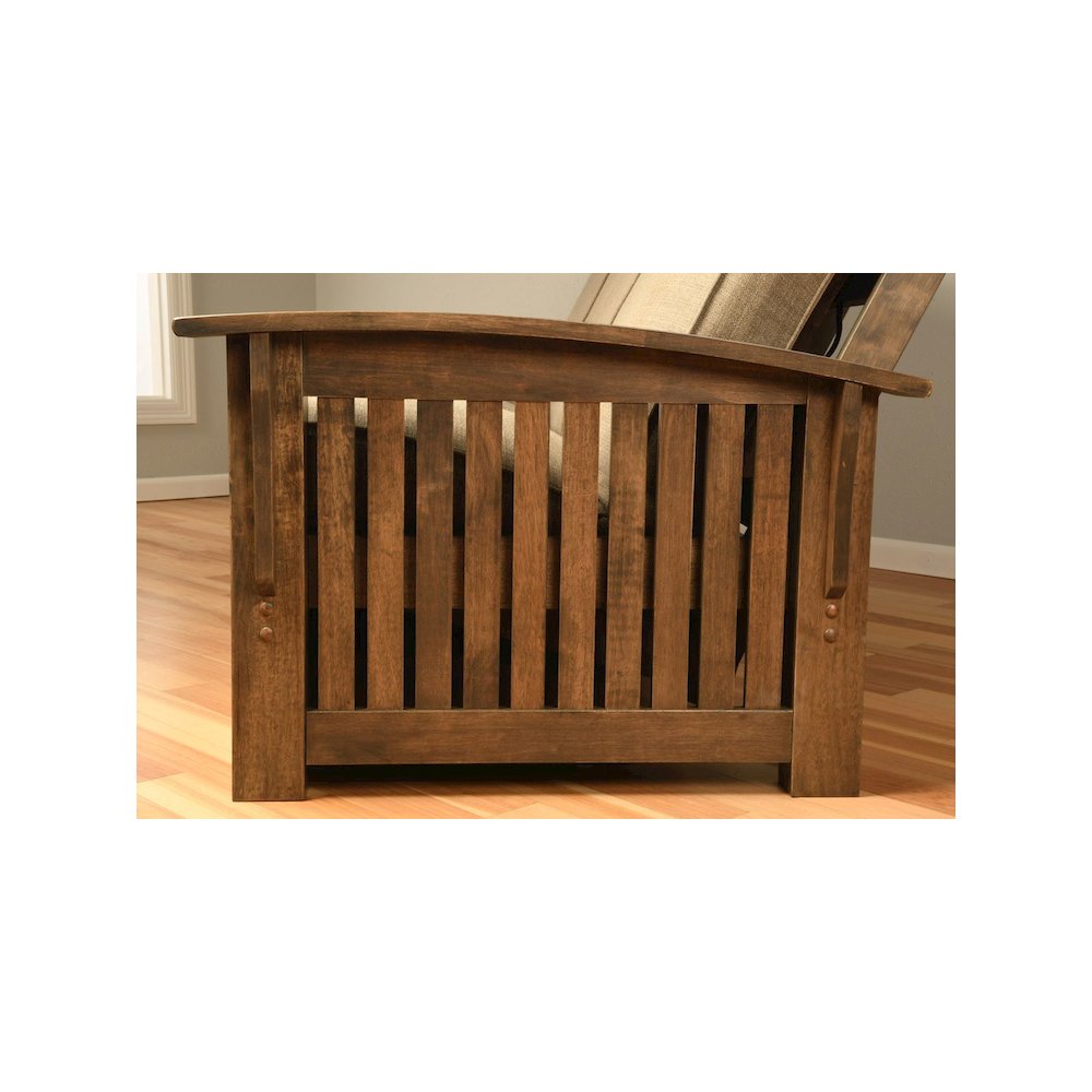 Washington Frame-Rustic Walnut Finish-Peter's Cabin Mattress-Storage Drawers. Picture 5