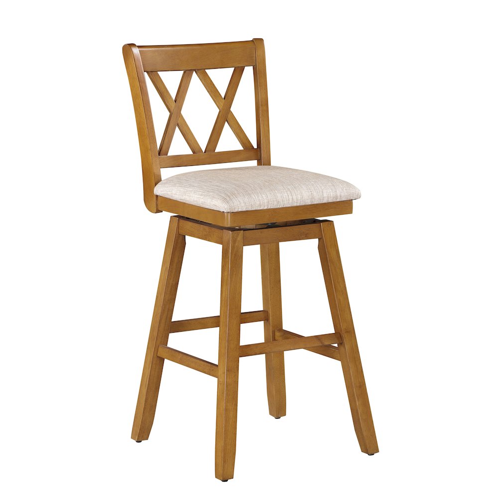 29in Brookline Swivel Barstool Oak. Picture 4