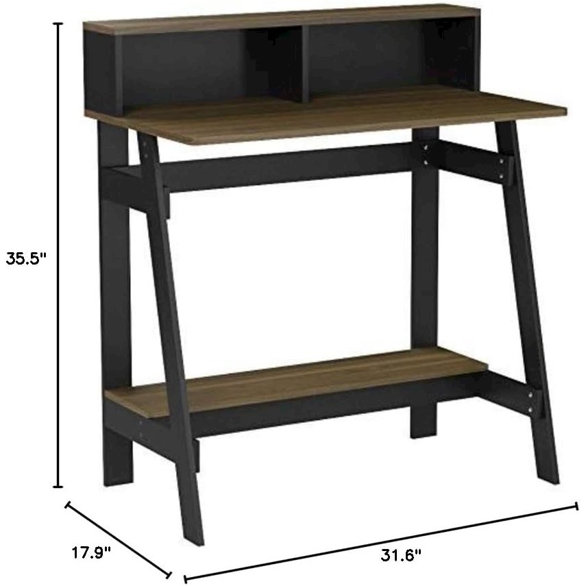 Furinno Simplistic A Frame Computer Desk, Columbia Walnut. Picture 6