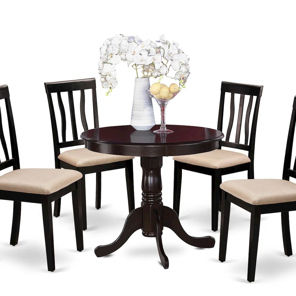 ANTI5-CAP-C 5 Pc Kitchen Table set-Kitchen Table and 4 Dining Chairs. Picture 1