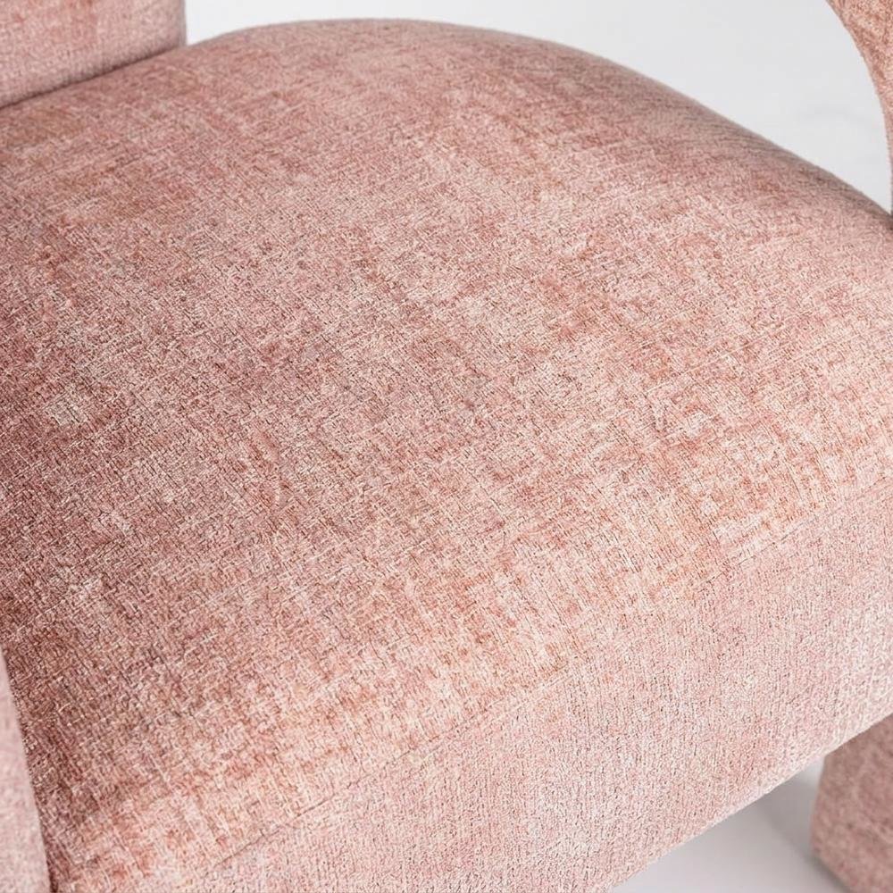Jacquard Sculpture Accent Chair for Living Room or Bedroom, Pink. Picture 6