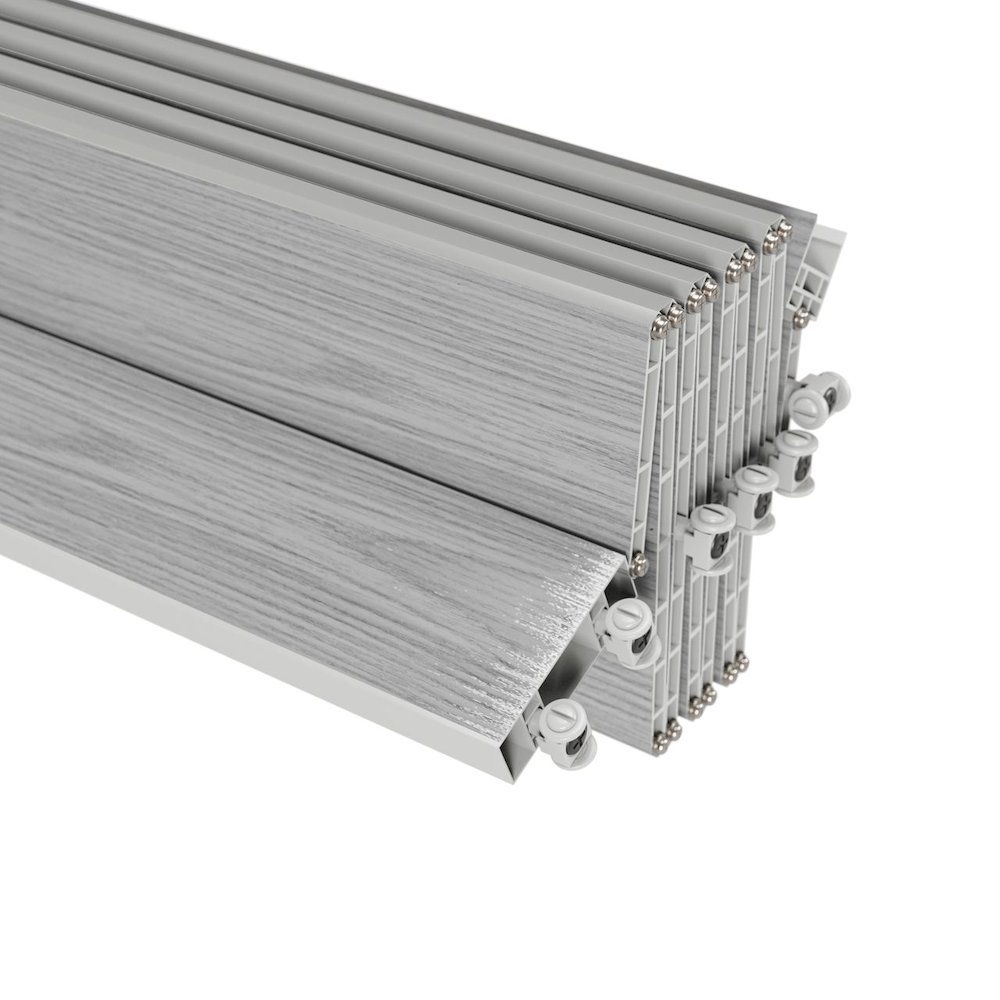48" W Double Walled Foldable Heavy Duty Accordion Doors, Grey. Picture 5