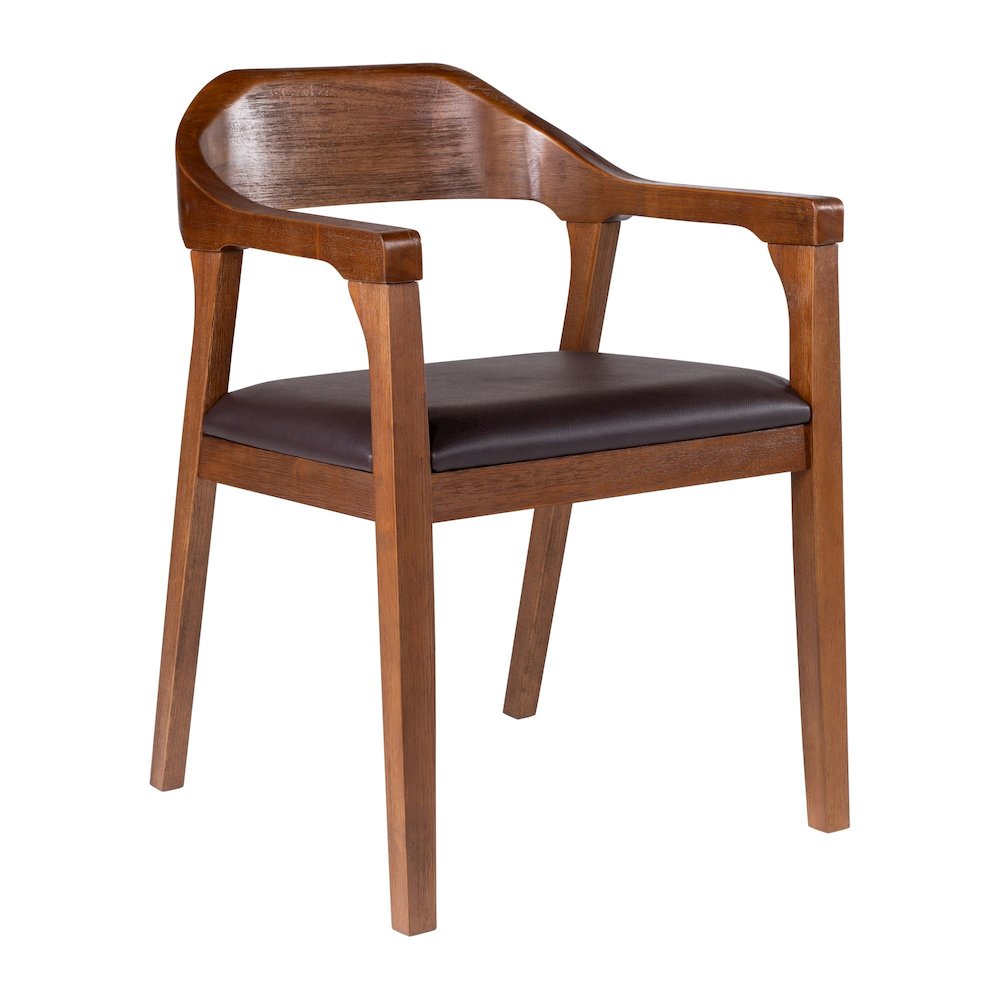 Rasmus 5pc Dining Set - Chestnut Wire-Brush Finish. Picture 6