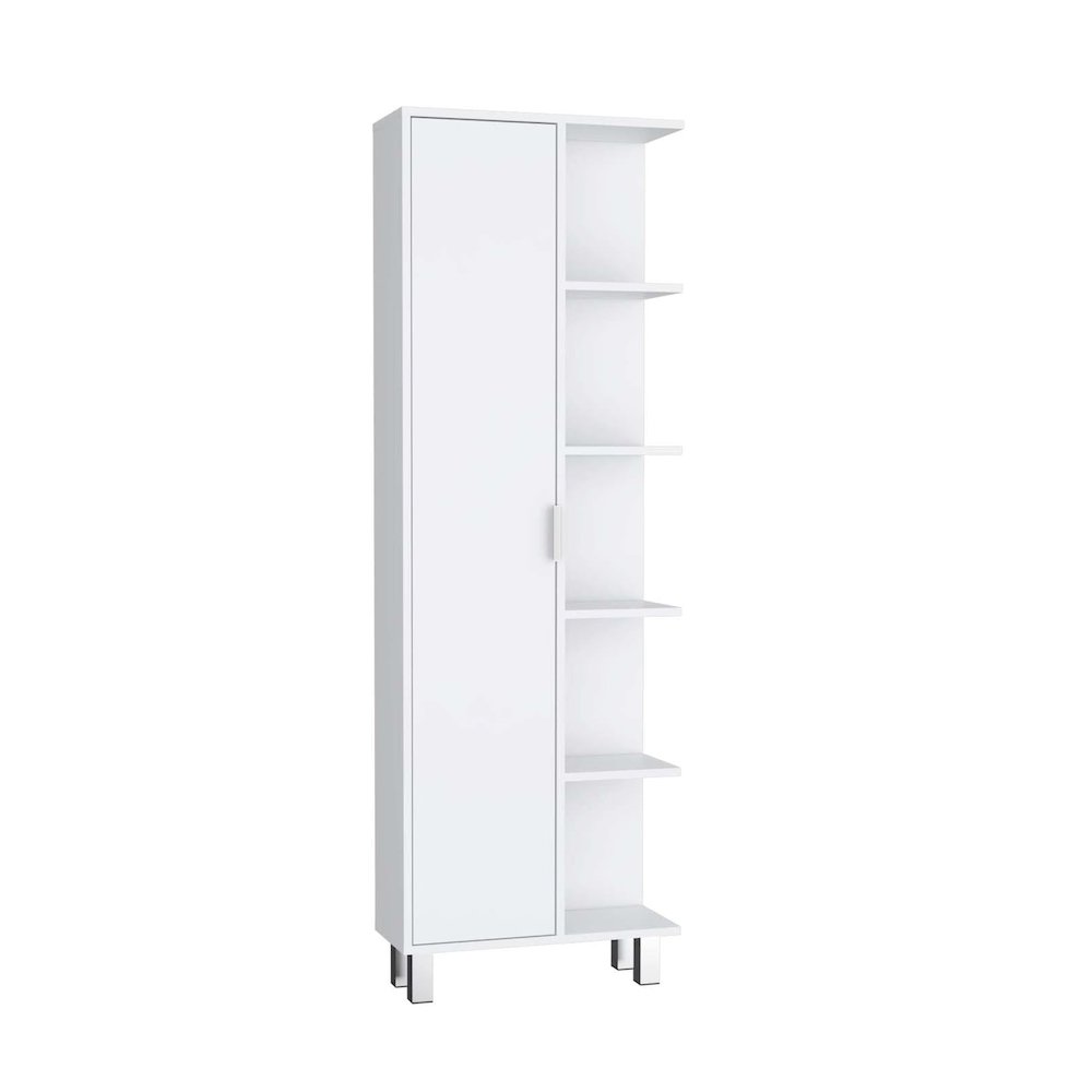 Crovie Linen Cabinet White MDF. Picture 1