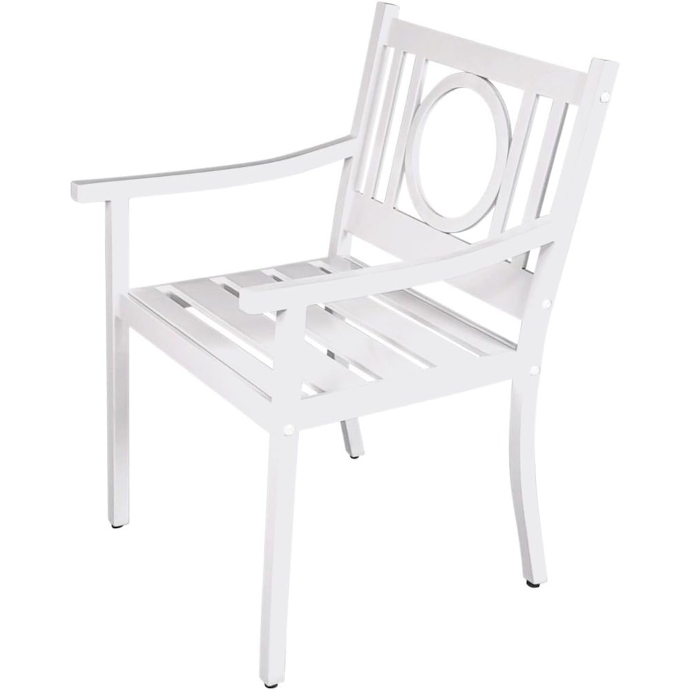 Grammercy Outdoor Chair and Side Table - White. Picture 4