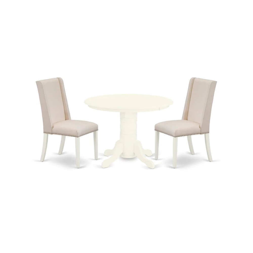 Dining Room Set Linen White, SHFL3-WHI-01. Picture 1