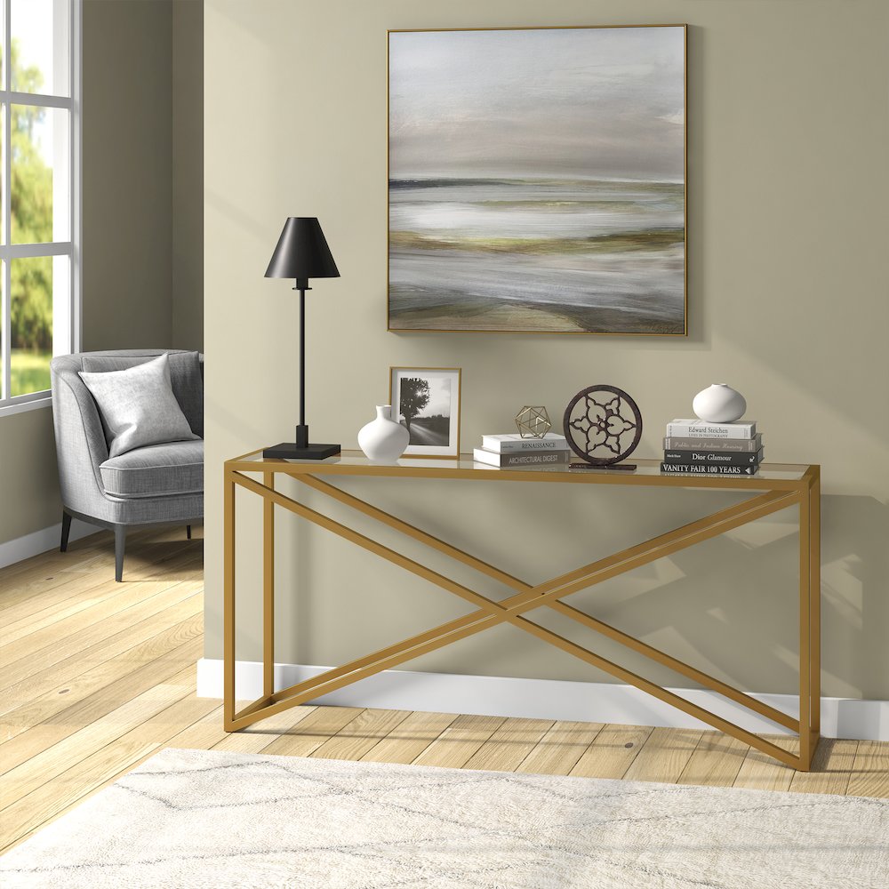 Clement 28" Tall Table Lamp with Metal Shade in Blackened Bronze. Picture 5