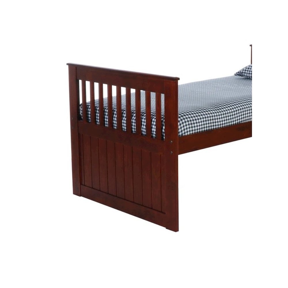 Donco Kids Twin Mission Rake Bed in Merlot. Picture 4