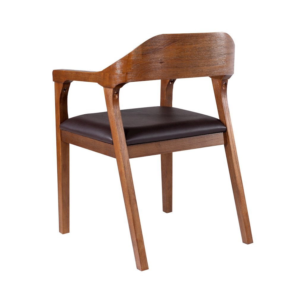 Rasmus Dining Armchairs - Chestnut Wire-Brush Finish - Set of 2. Picture 3