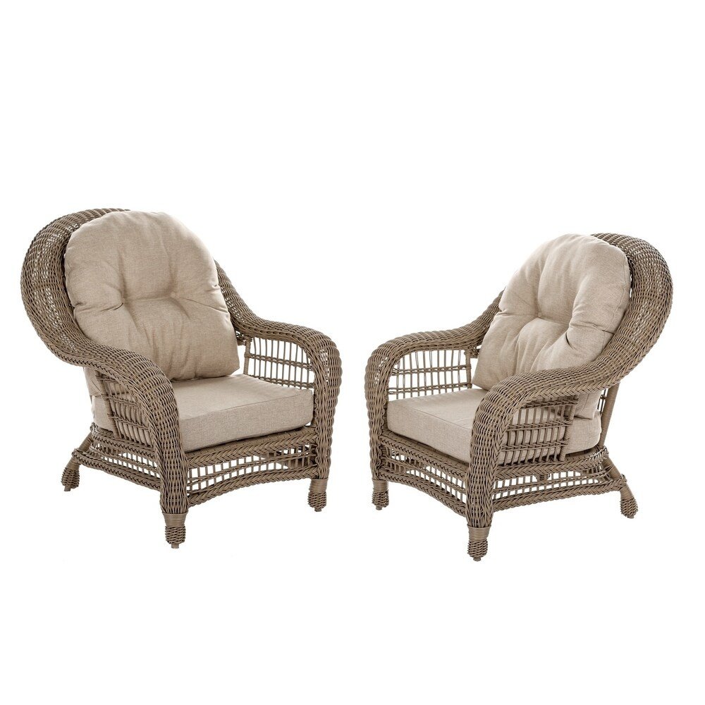 Outdoor Garden Patio 2 Pc Cappuccino Furniture Chair Set. Picture 1