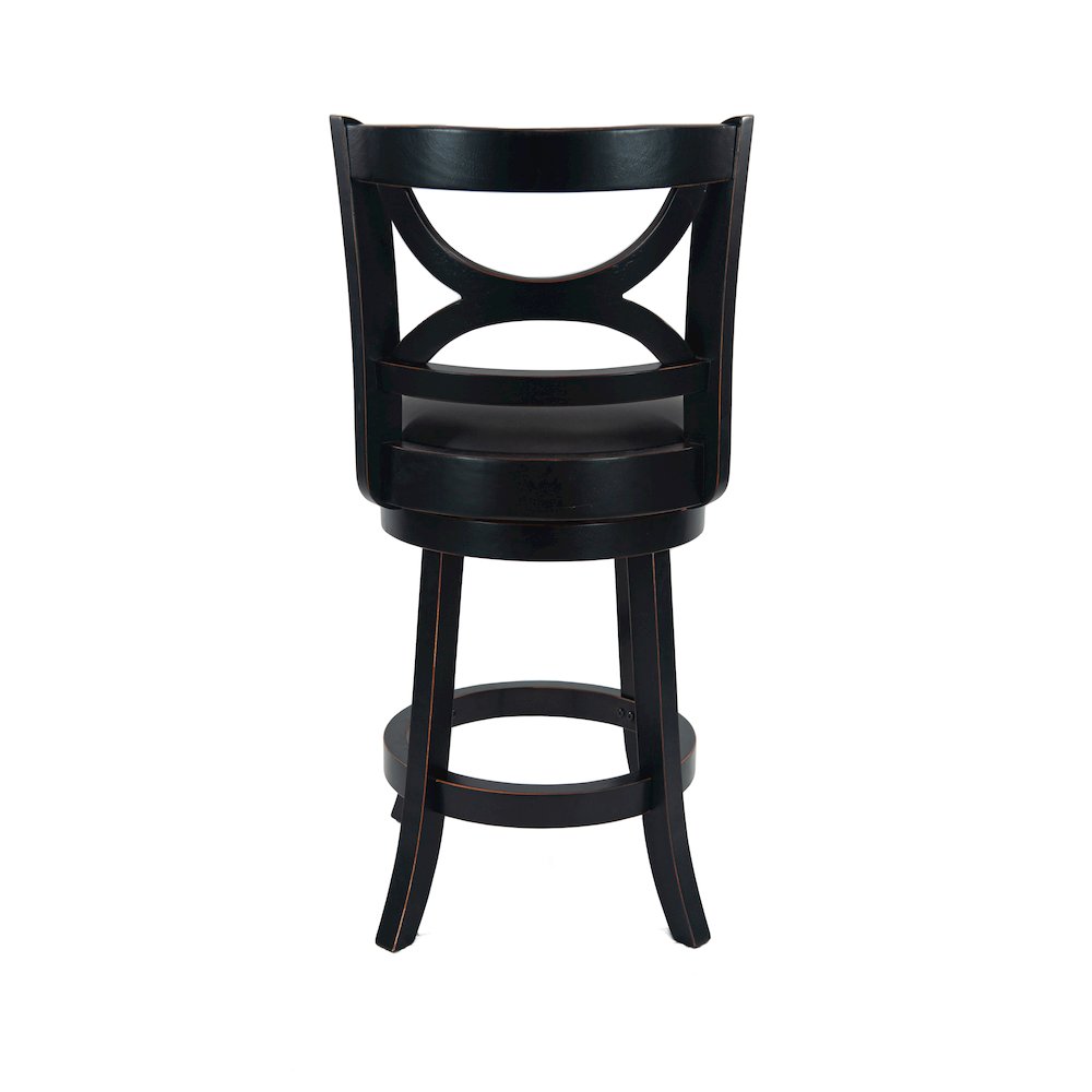Florence Swivel Counter Stool - Black Sandthru Finish. Picture 4