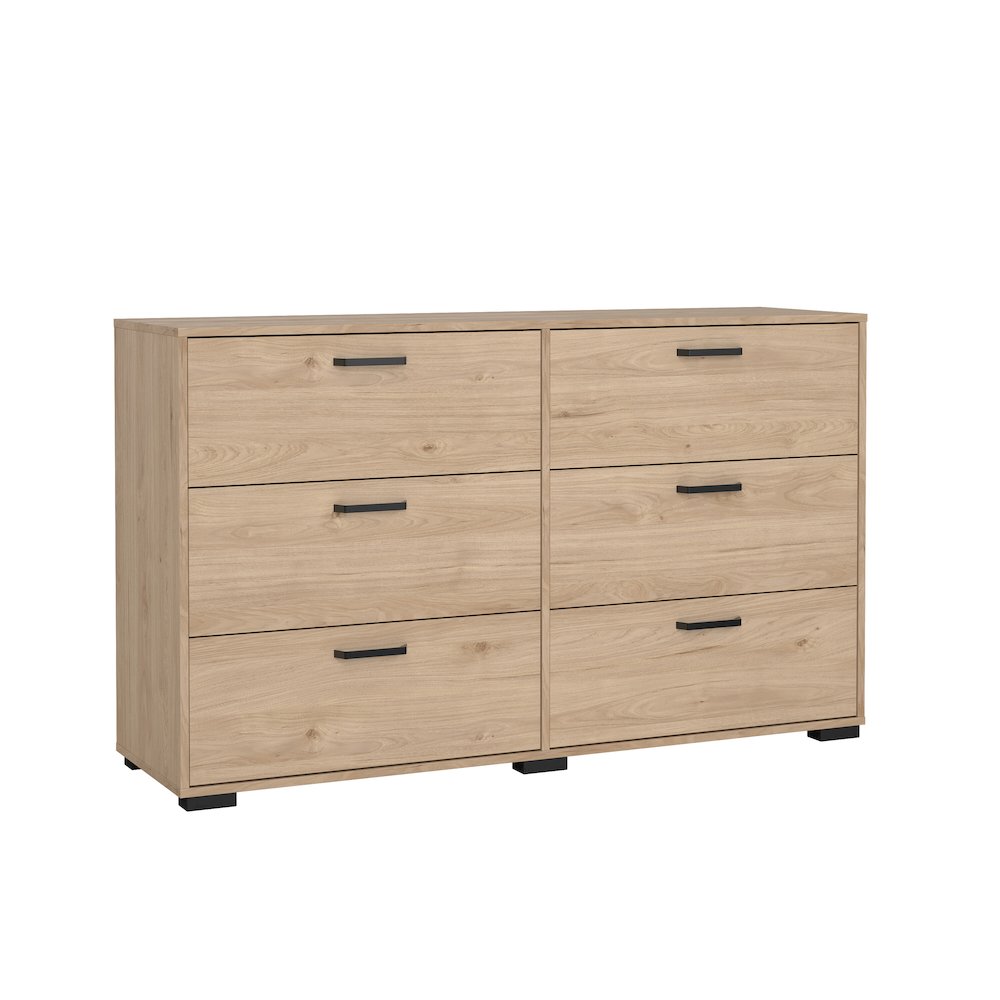 Sofia 6 Drawer Double Dresser, Jackson Hickory. Picture 4