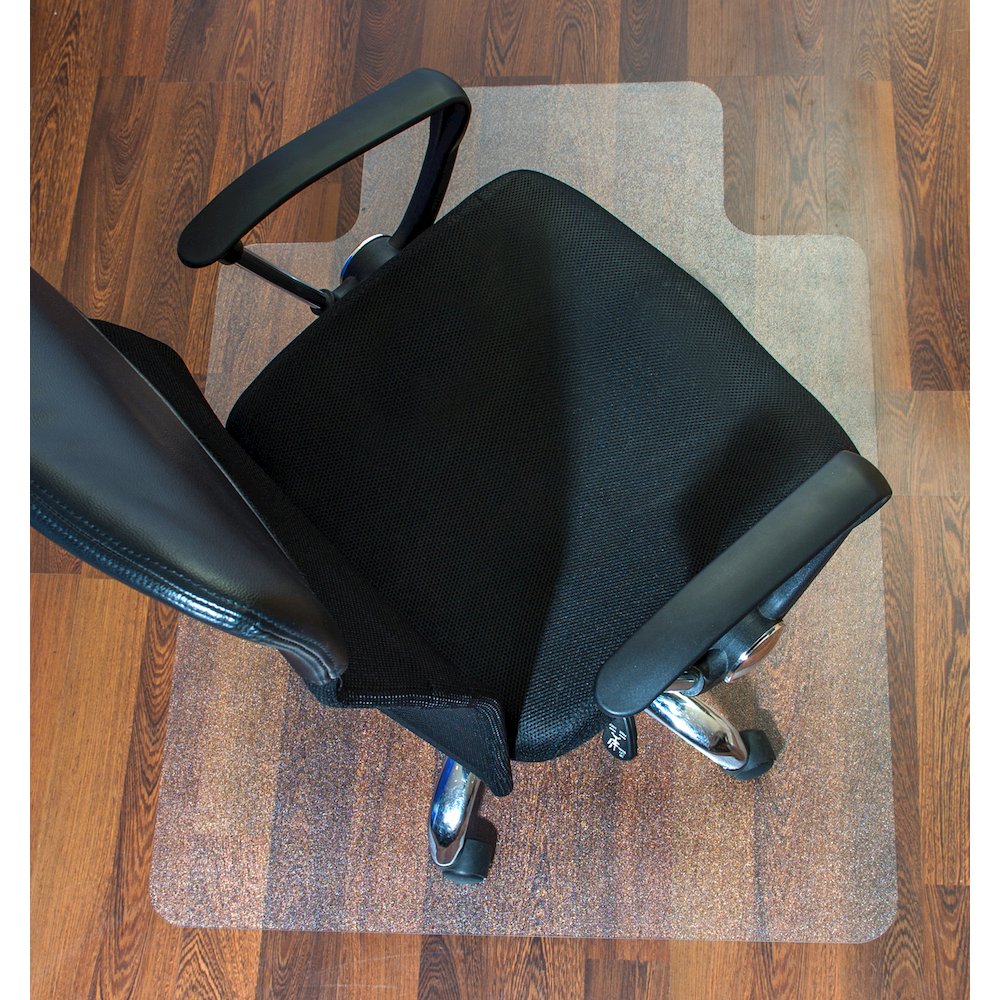 Cleartex Ultimat Chair Mat, Rectangular With Lip, Clear Polycarbonate, For Hard Floor, Size 48" x 60". Picture 3