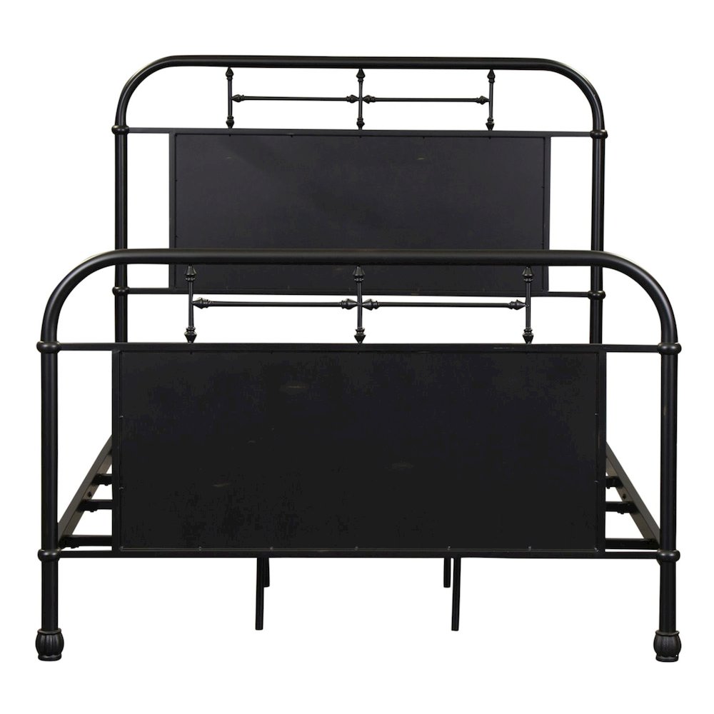 Vintage Series Full Metal Bed - Black in Distressed Metal. Picture 2