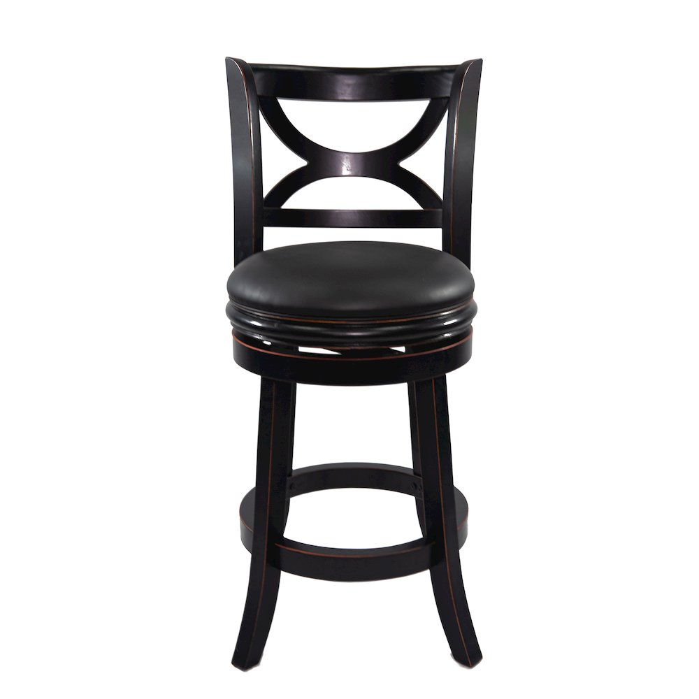 Florence Swivel Counter Stool - Black Sandthru Finish. Picture 2