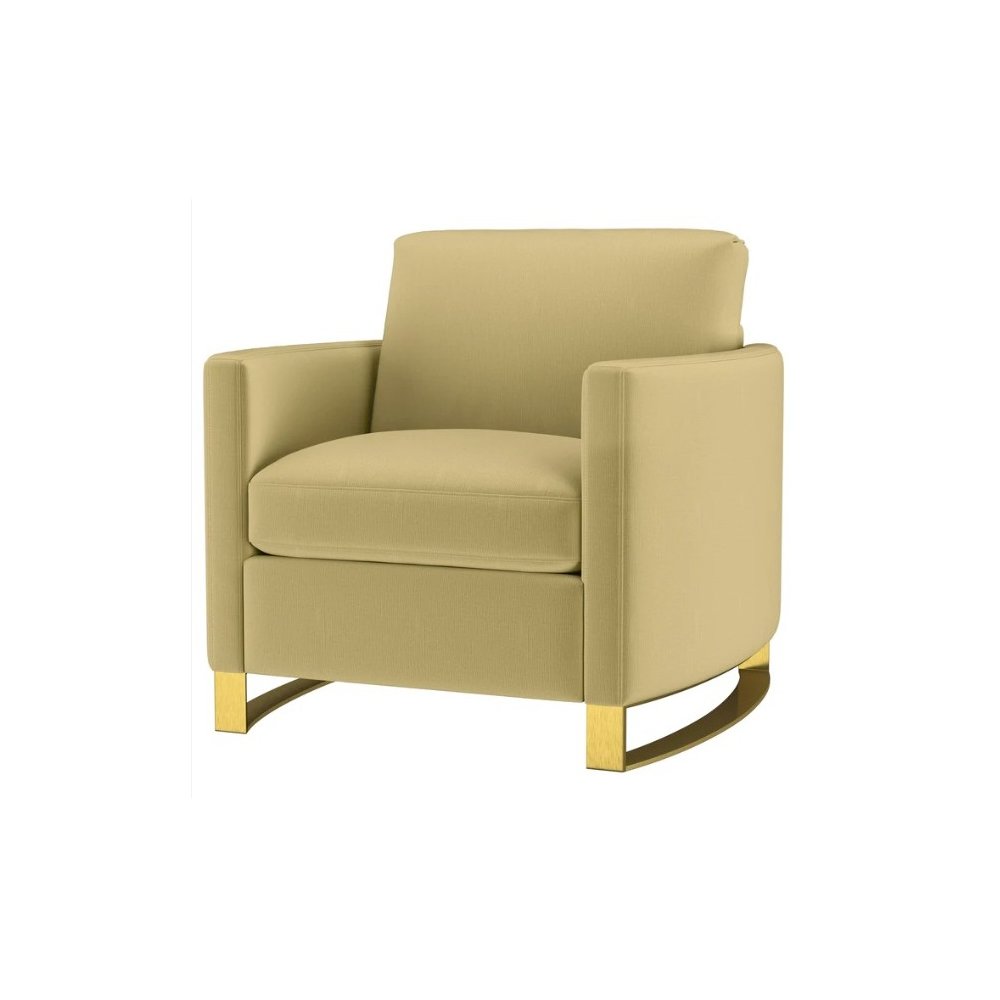 Corliss Upholstered Curved Track Arm Chair Camel. Picture 3