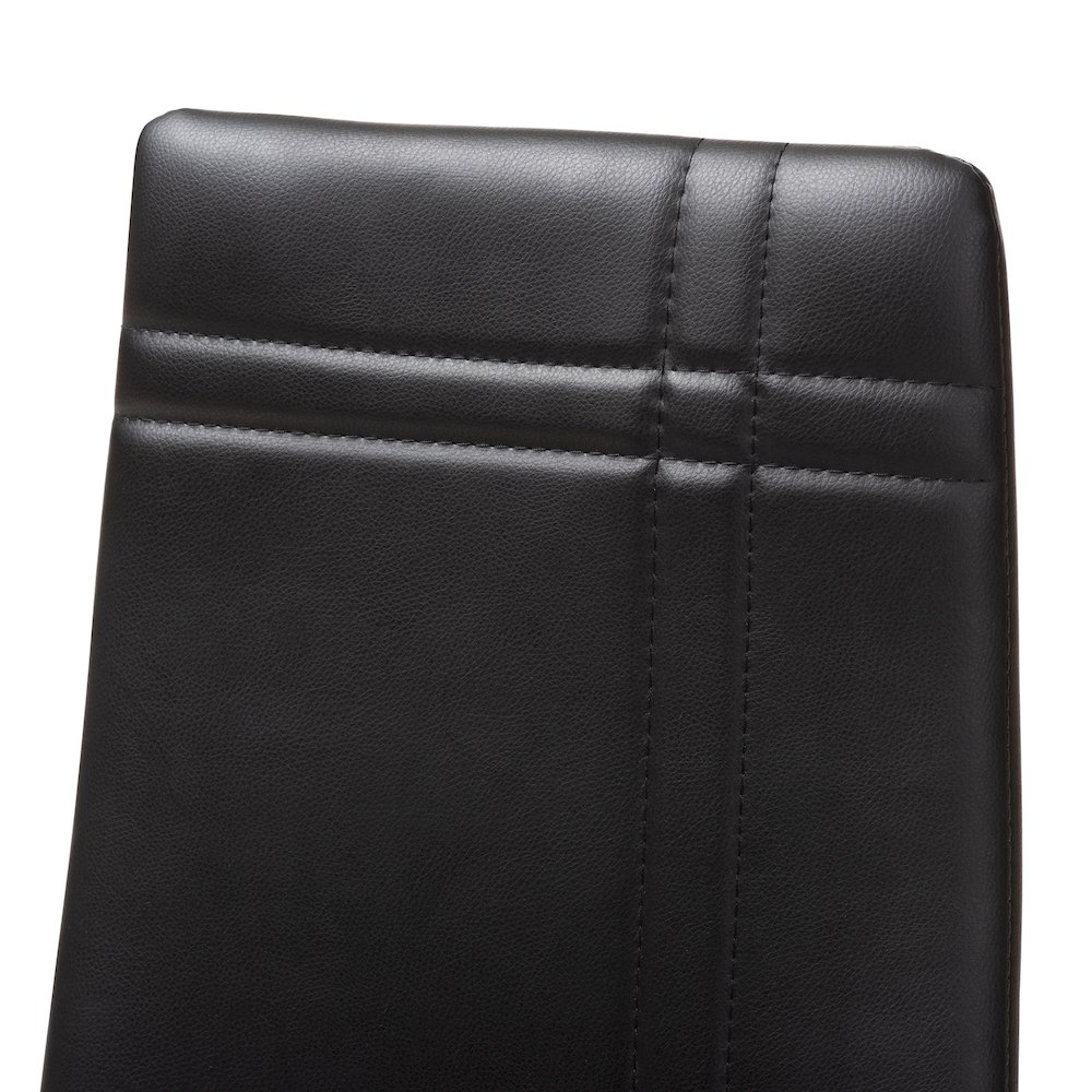 Matiese Modern and Contemporary Black Faux Leather Upholstered Dining Chair (Set of 4). Picture 2