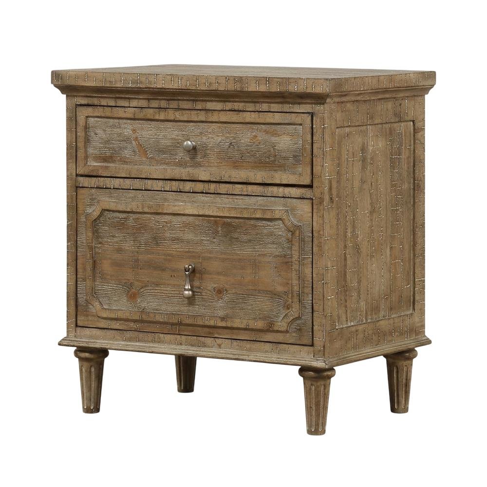 Sandstone Buff Nightstand with Rustic Casual Design and Durable Construction. Picture 5