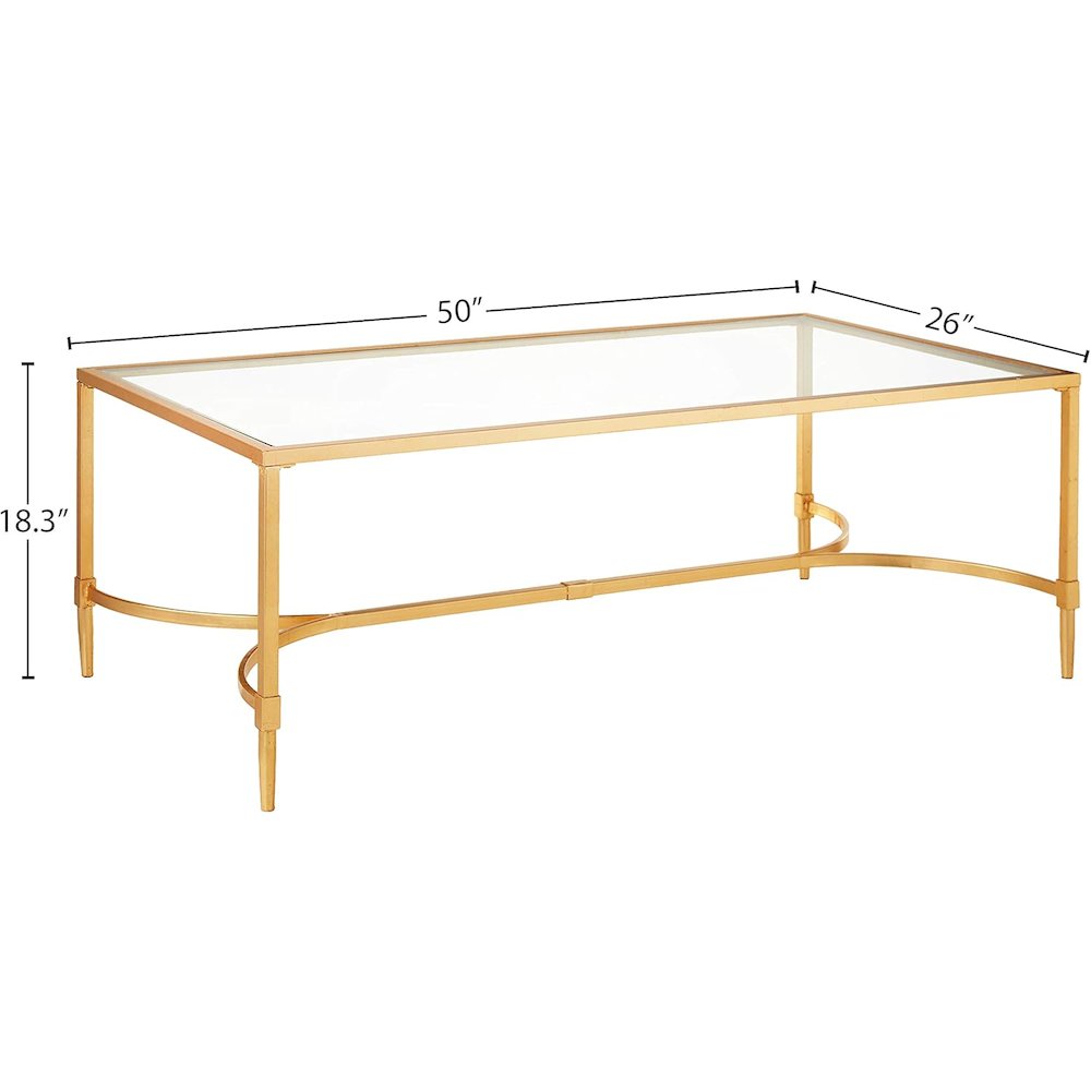 Safavieh Home Collection Antwan Gold Coffee Table. Picture 4