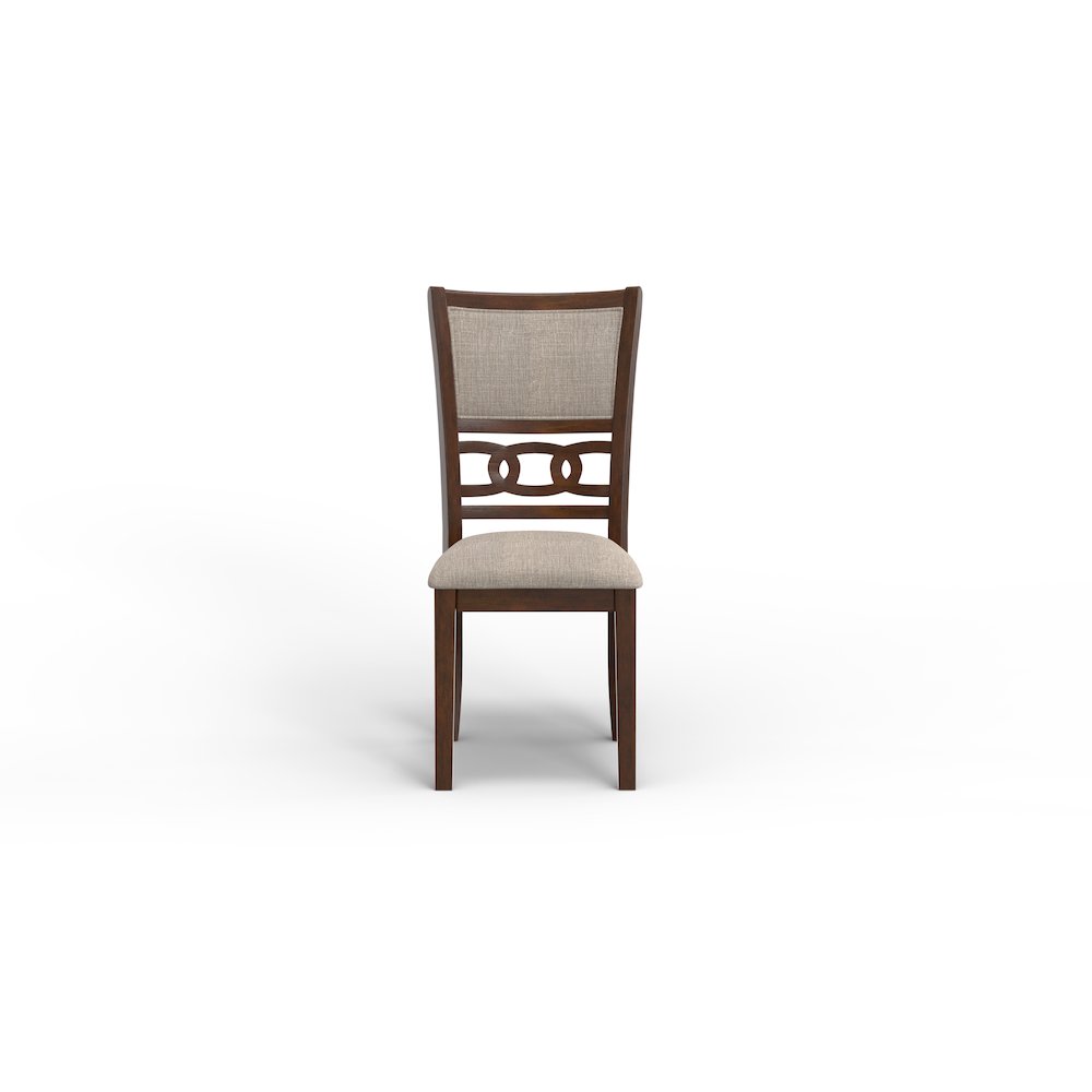 Gia 5-Piece 47" Wood Round Dining Set, Brown. Picture 8