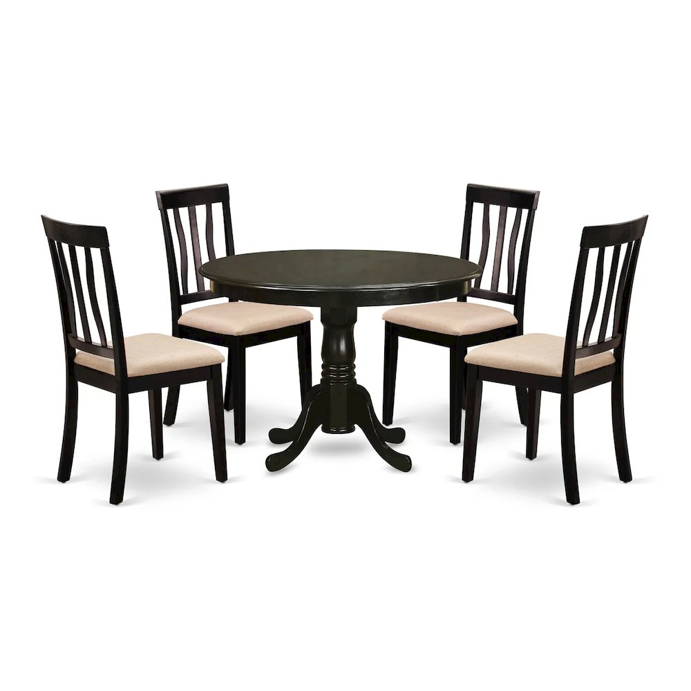 HLAN5-CAP-C 5 Pc Kitchen Table set-Dining Table and 4 Dinette Chairs.. Picture 1