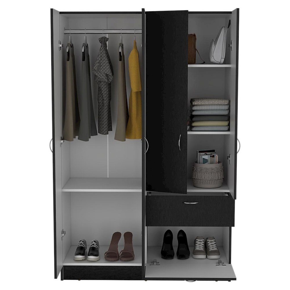 Vaupes Armoire Black / White MDF. Picture 4