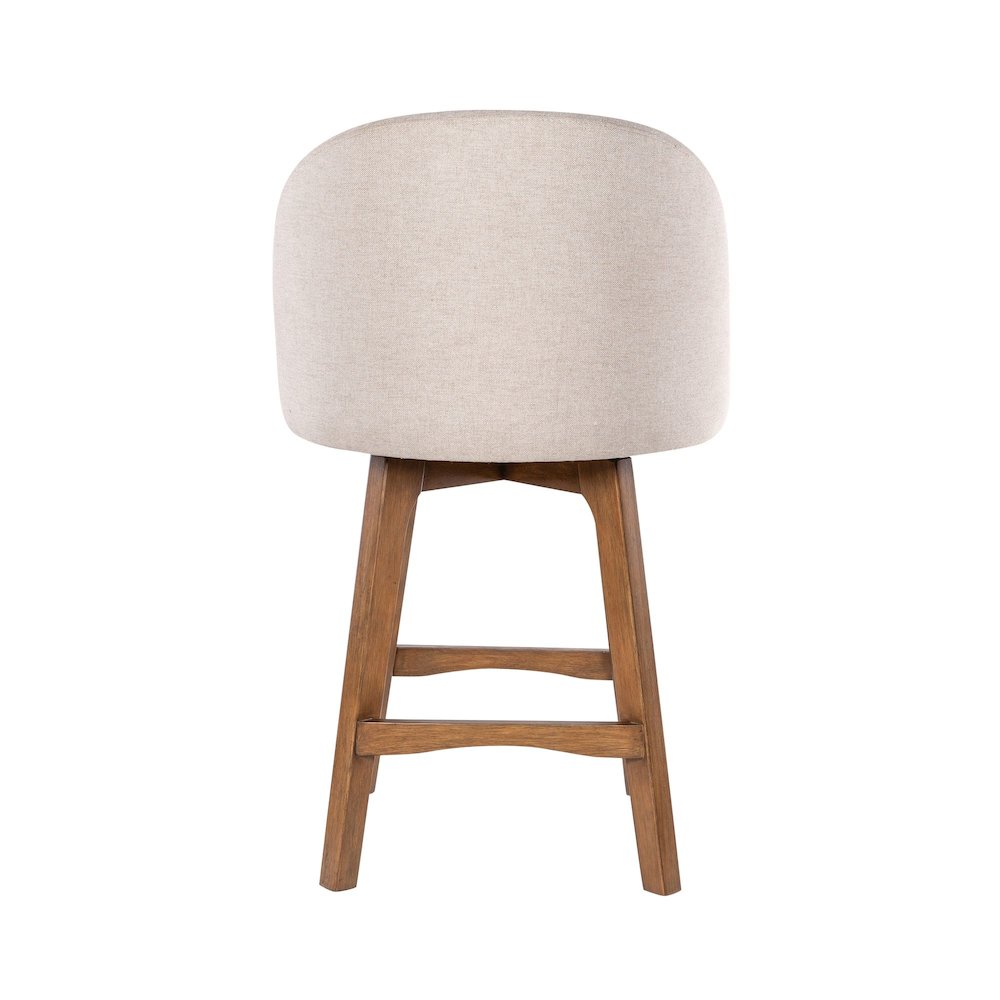 Garet Swivel Counter Stool - Rustic Natural Finish. Picture 7