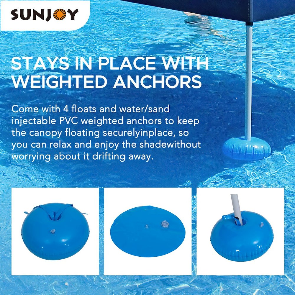 Floating Pool Canopy Pop Up Gazebo Canopy, Steel-Aluminum Frame Floating Tent. Picture 7