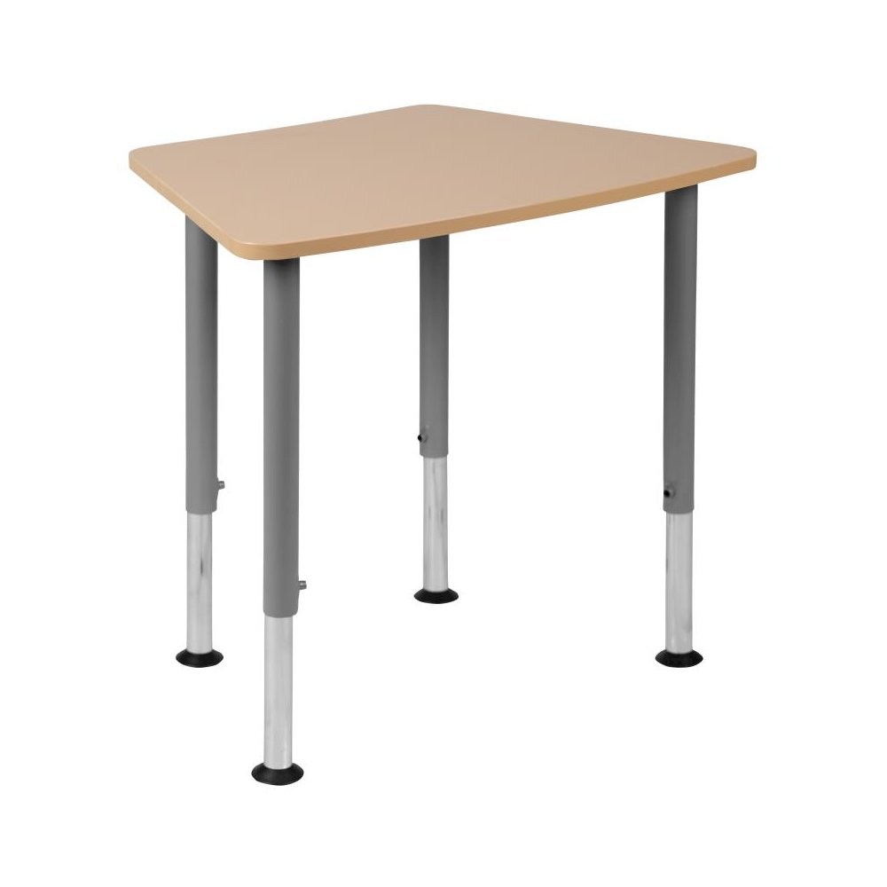 Hex Natural Collaborative Student Desk (Adjustable from 22.3" to 34") - Home and Classroom. Picture 1