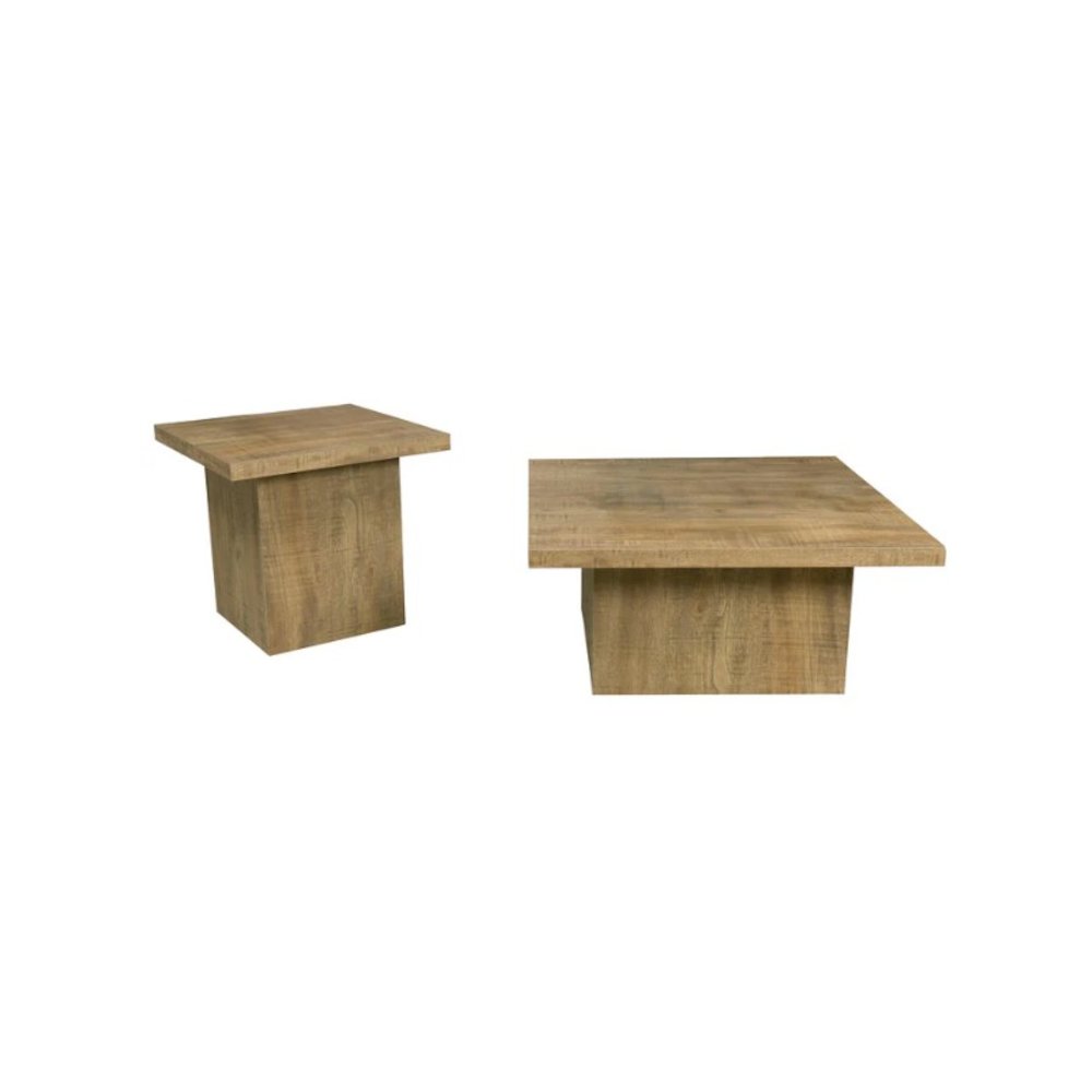 Devar 2-piece Square Coffee and End Table Set Mango. Picture 1