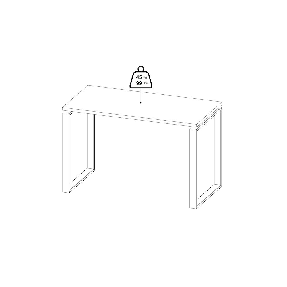 Sign Home Office Writing Office Desk, Jackson Hickory/Matte Grey. Picture 10